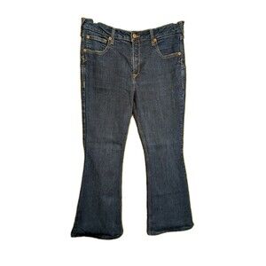 Ariat Jeans Women's 32 Long Blue Real Denim High Rise Flare Western Rodeo EUC